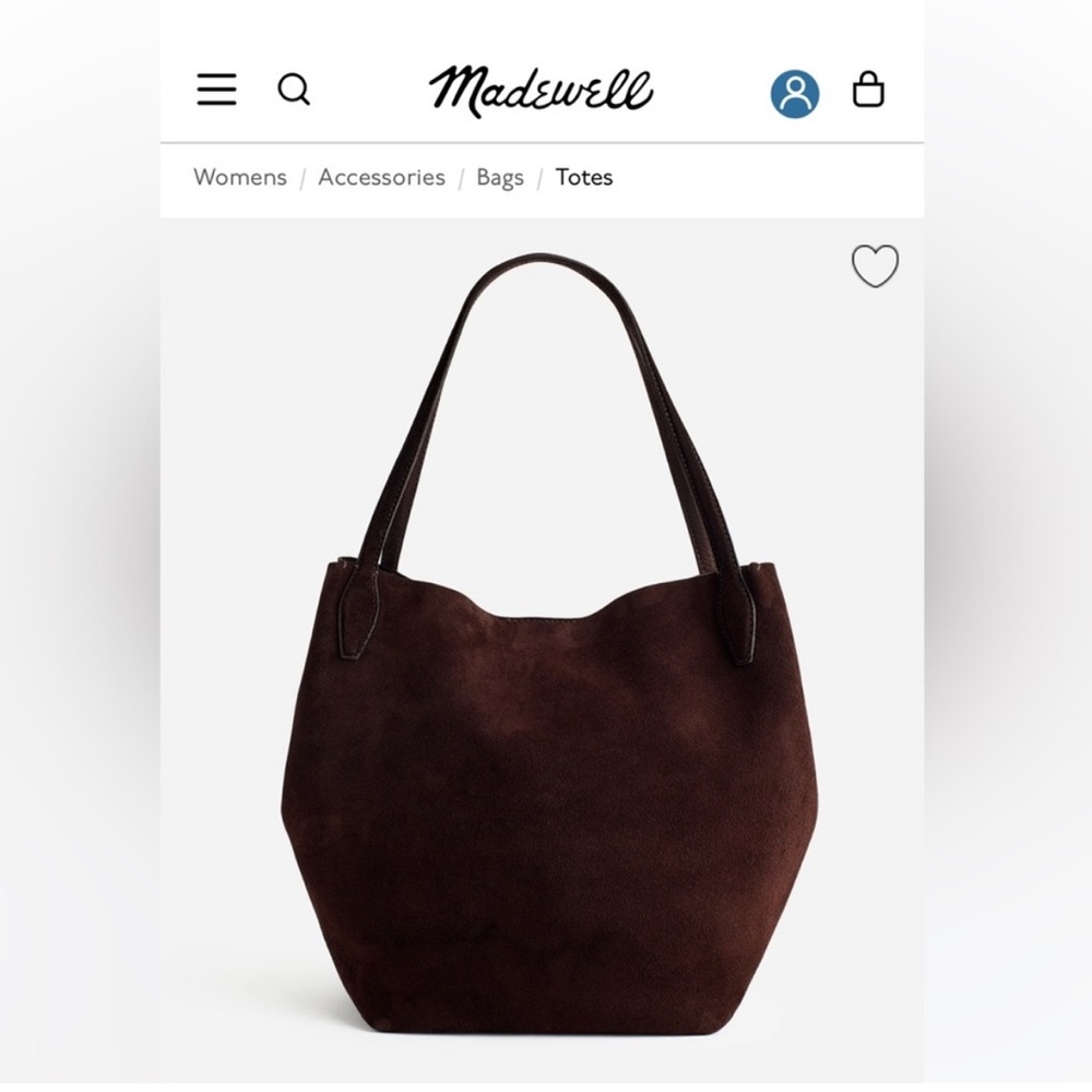 Madewell Shopper Tote Suede Carob